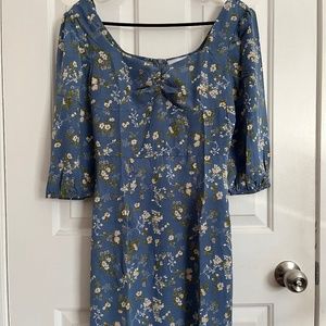 Rihoas Blue Floral Dress